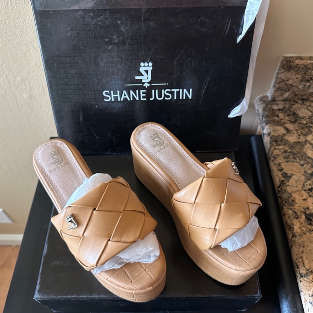 ✨Host Pick✨New Shane Justin ❤️ 4” Platform Wedge Clogs Slip On Sandals